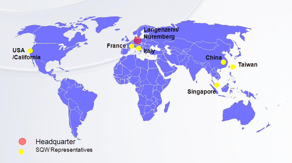 Map with global locations