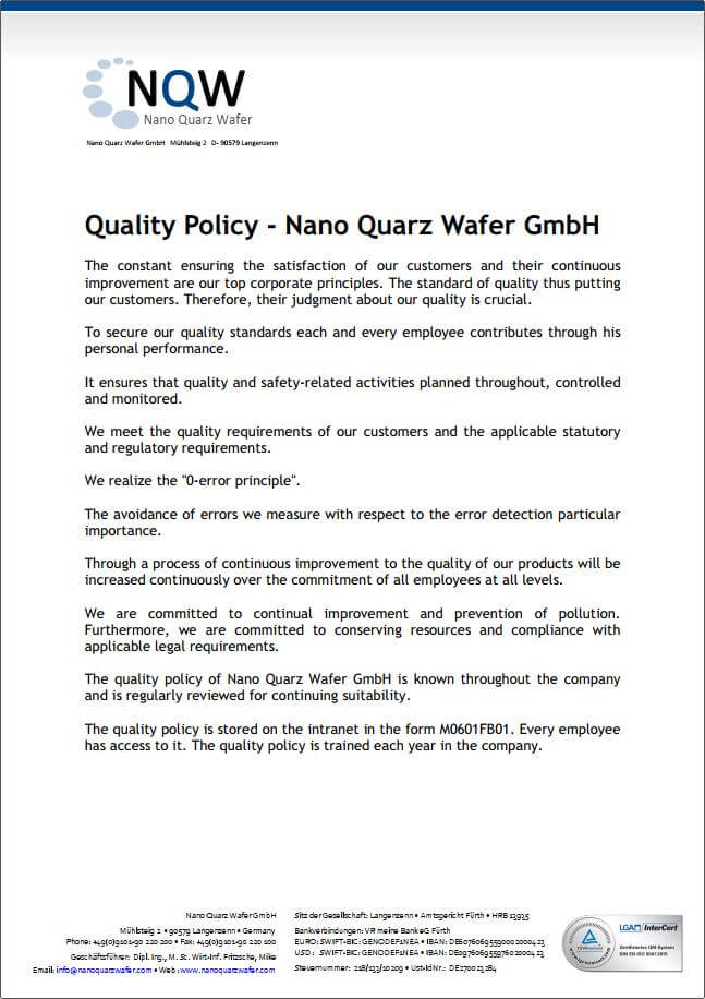 Quality Policy